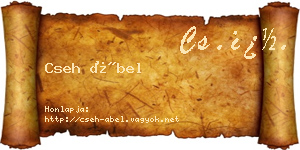 Cseh Ábel névjegykártya
