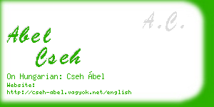 abel cseh business card