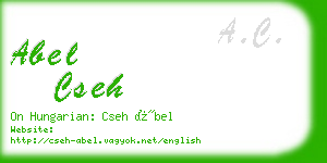 abel cseh business card